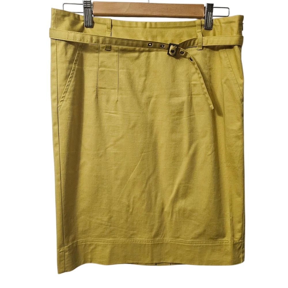 Jacob Mustard Yellow Belted Skirt Size 5/6